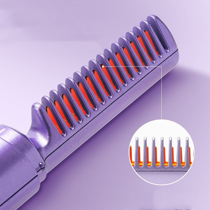 Professional Wireless Hair Straightener & Curler Comb - Portable, Fast Heating, and Hair-Friendly Styling Tool